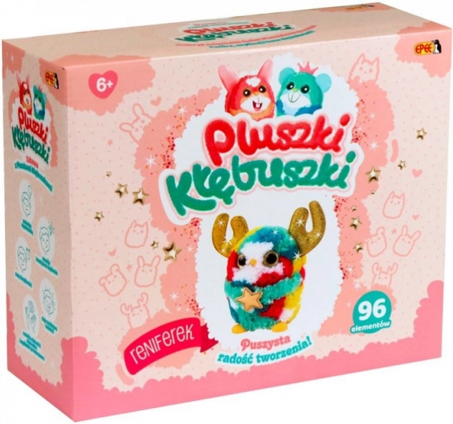 Pluszki-Kłębuszki Creative Set, 96 Pieces, Reindeer