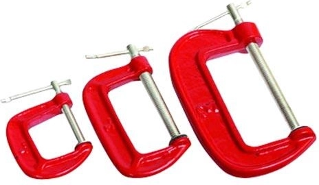 Set of Metal G-Clamps 25, 50 and 75 mm