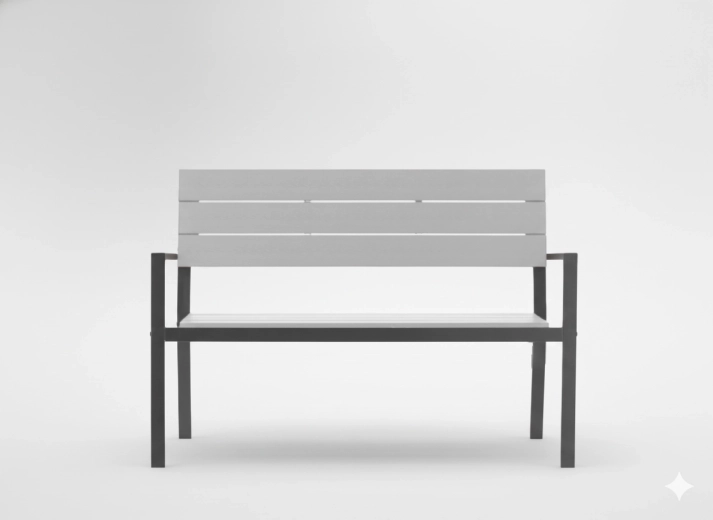 Sodo suoliukas Garden line 118 × 54 × 77 cm pilkas