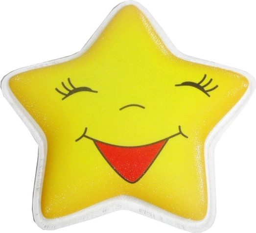 Glowing star night light on batteries
