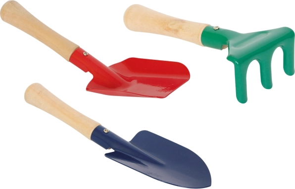 Vaikiškų sodo įrankių rinkinys smėlio dėžei