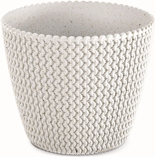 Splofy Eco Wood Flower Pot 13 cm – White