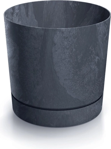 Tubo P Flower Pot Concrete Effect 39 cm anthracite
