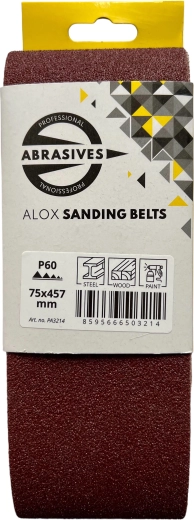 Sanding belt for handheld sanders 75 × 457 mm, grit 100 (3 pcs)