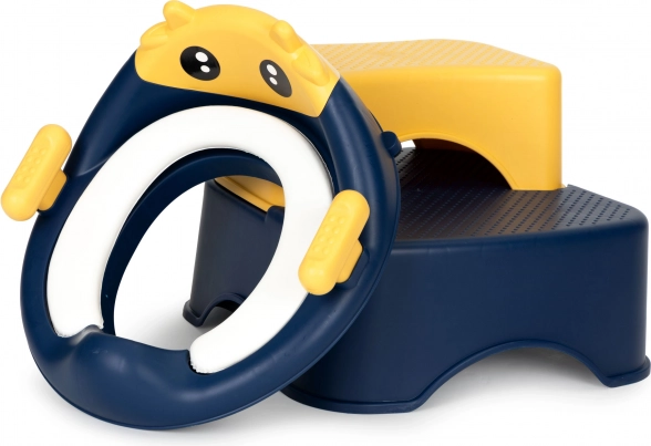 Vaikiška WC sėdynė su turėklais ir dviejų pakopų laipteliu ECOTOYS