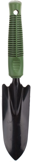 Narrow planting trowel 31 cm metal with plastic handle