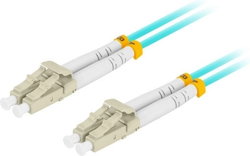 Duplex fiber optic patch cord OM3 MM LC/UPC–LC/UPC 2 m aqua - 1 pc