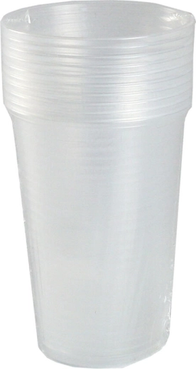 Plastikiniai puodeliai 200 ml, skaidrūs, daugkartinio naudojimo (10 vnt.)