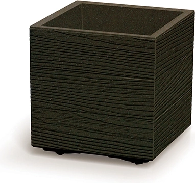 Madera Square Eco Wood Planter 28.8 cm, coffee