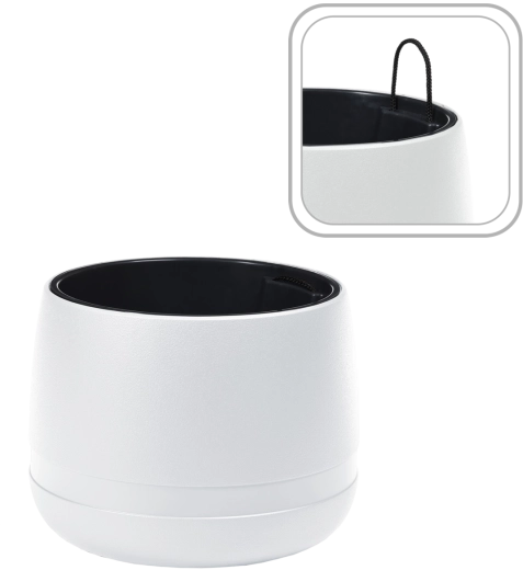 Koma Waza Planter 35 cm white with inner insert