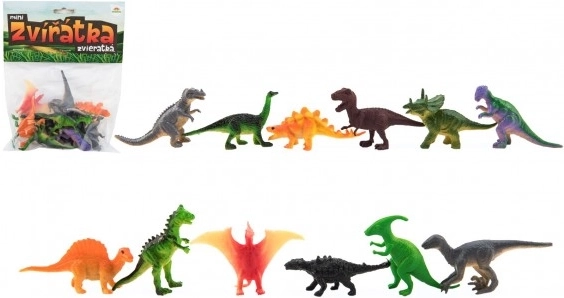 Mini dinozaurai – plastikinės figūrėlės 6–7 cm, 12 vnt.