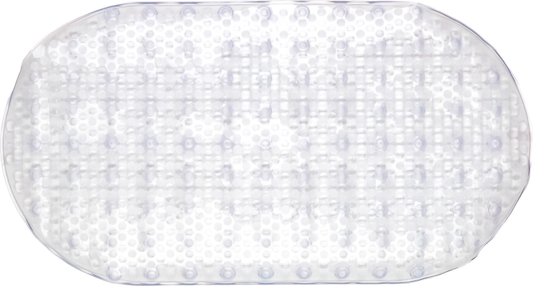 Neslystantis kilimėlis voniai 66 × 36 cm, skaidrus
