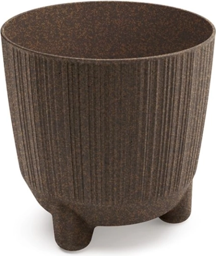 Gėlių vazonas Ryfo N Eco Wood 14,5 cm kavos spalvos