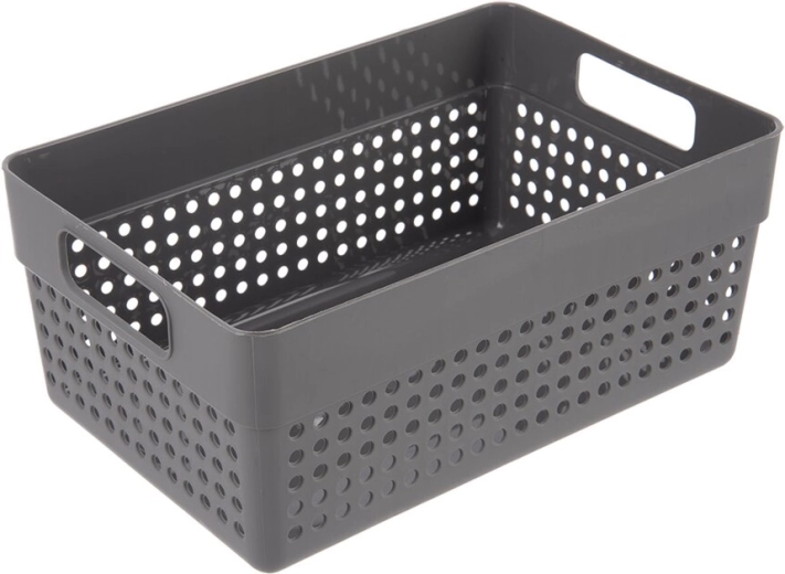 Orion Terra gray storage basket organizer 23.5 × 15.5 × 10 cm