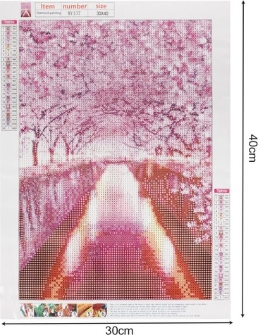 Romantiškas sakurų motyvas 30 × 40 cm formatu