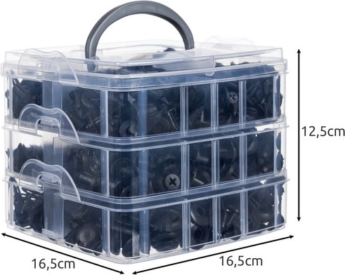 Trijų aukštų dėklas su rankena