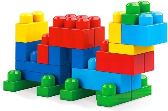 60 didelių kaladėlių mažiesiems statytojams