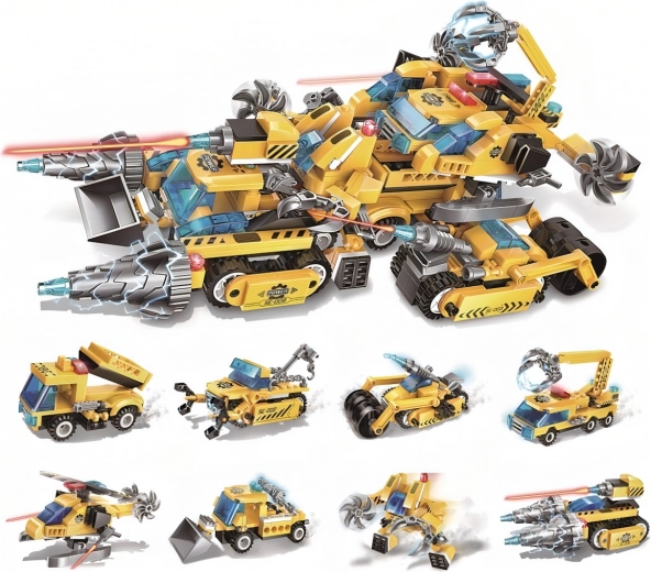 8 models in 1: build, combine, and create a big super machine