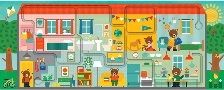 Colorful house full of stories