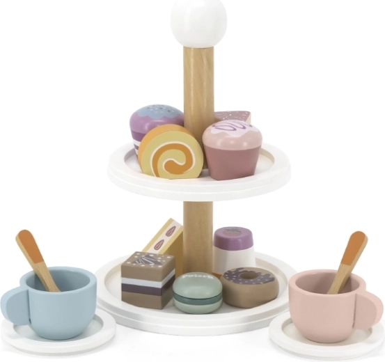 Two-tier stand for attractive serving