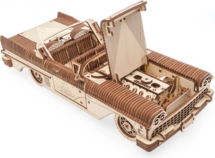 Detailed V8 engine in motion