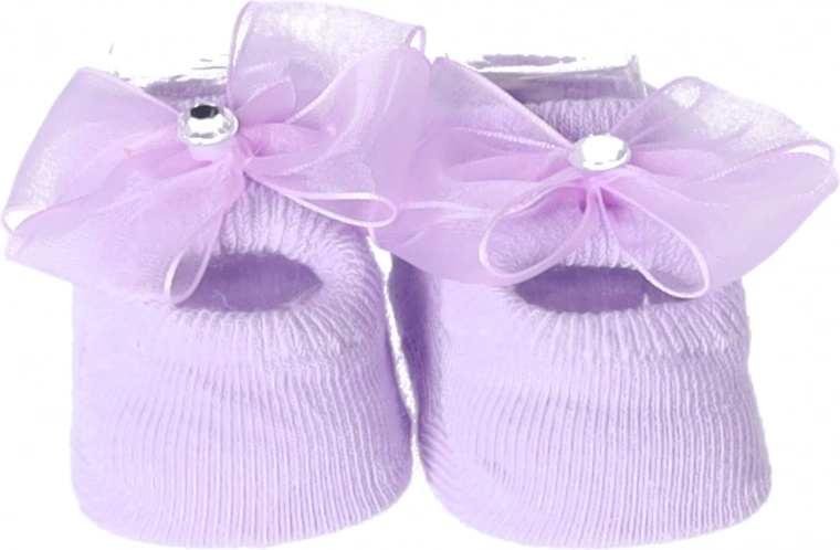 Violetiniai batukai su kaspinu