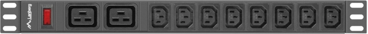 8× C13 and 2× C19 for servers and networking devices
