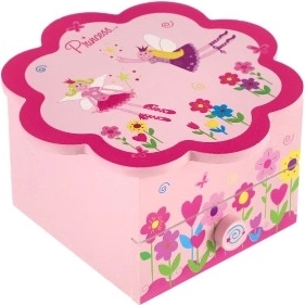 Rožinis gėlių dizainas su princesėmis