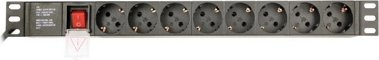 Aštuoni Schuko lizdai 1U formate