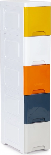 Five colorful drawers with comfortable handles