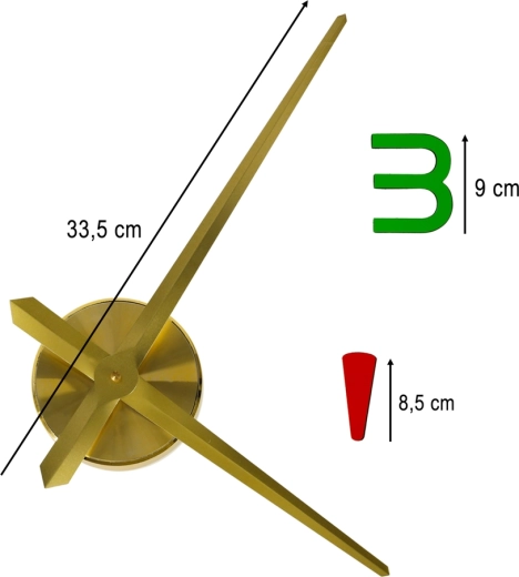 Elegant gold hands with long reach