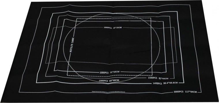 Tikslūs žymėjimai skirtingiems dėlionių dydžiams