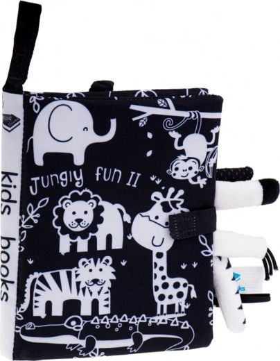 Kontrastinės juodai baltos safari iliustracijos