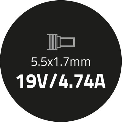 Optimized parameters 19 V / 4.74 A