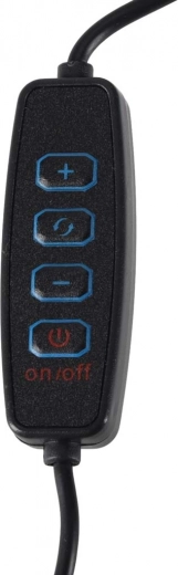 Ryškumo ir spalvinės temperatūros valdymas ranka pasiekiamas