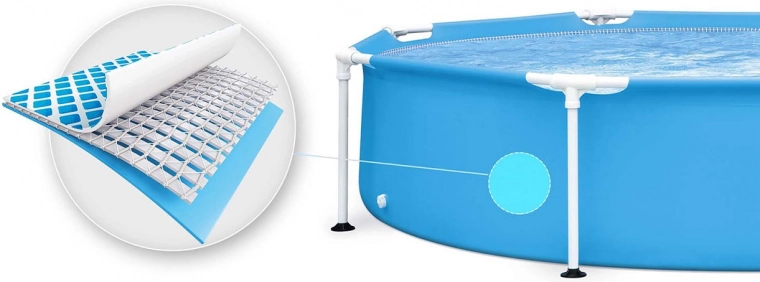 Trijų sluoksnių PVC medžiaga su armavimu