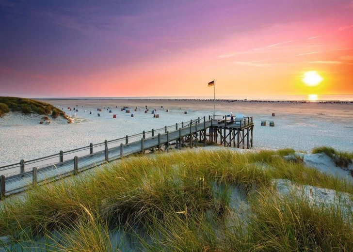 Atmosferiškas Amrum kraštovaizdis