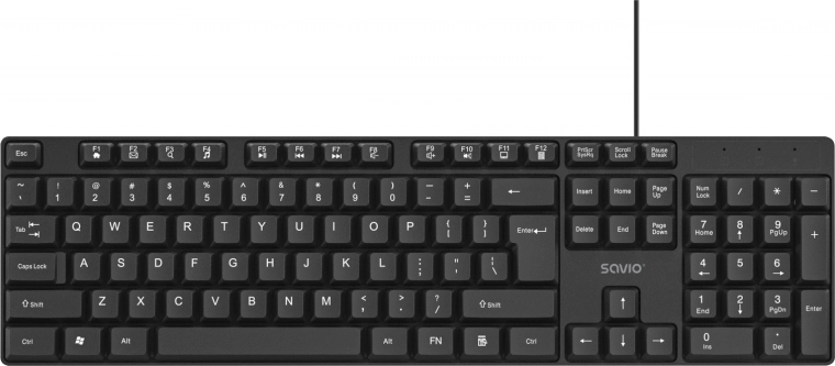 Pilnavertis 104 klavišų JAV (US) išdėstymas