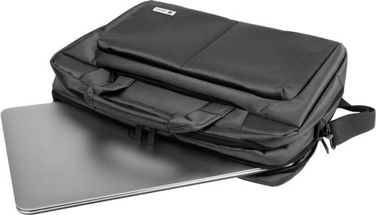 Secure padded pocket for a 13–14″ laptop