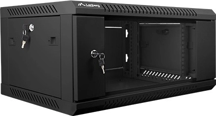 Lockable glass door for secure operation