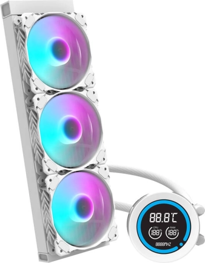 LCD display with temperature monitoring