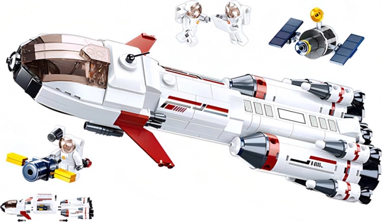 468 pieces for a detailed rocket