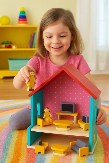 Perfect for smaller dolls and dollhouses