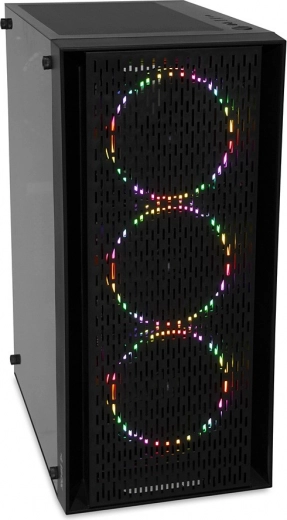 Three front 120 mm LED fans for strong cooling