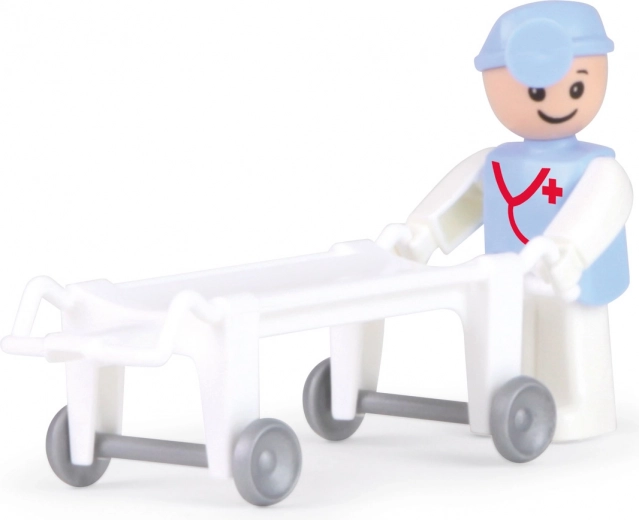 Įtraukta gelbėtojo figūrėlė ir neštuvai