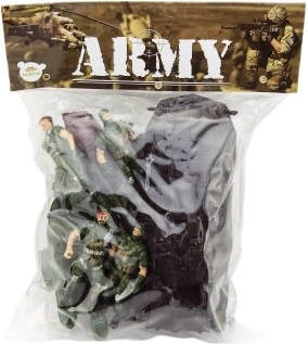 Pilnas kariuomenės rinkinys patogiame įpakavime