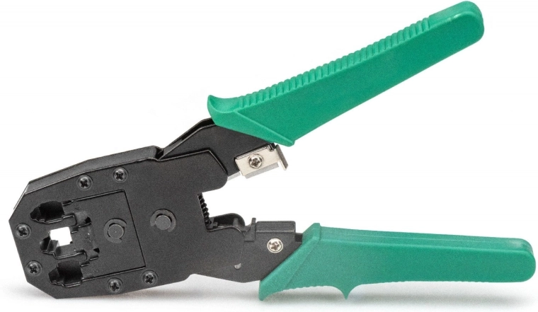 Precise crimping of RJ45 connectors