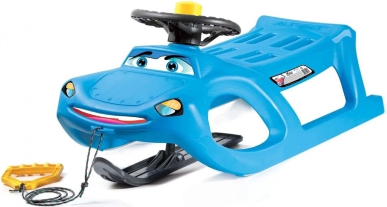 Easy steering with a steering wheel and horn