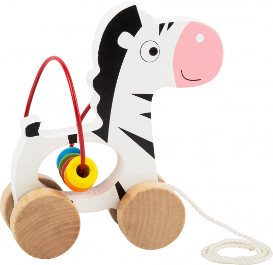 Pull-along Zebra with Bead Track