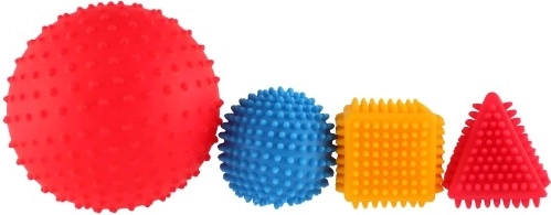 Įvairios formos ir tekstūros lytėjimo stimulacijai